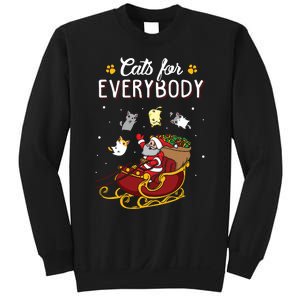 Cats For Everybody Women Ugly Christmas Cat Sweatshirt