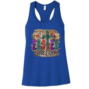 Cute Floral Easter Decor For Blessed Mom And Jesus Lovers Funny Gift Women's Racerback Tank