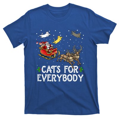 Cats For Everybody Christmas Cat Funny Xmas Santa Gift T-Shirt