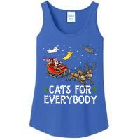 Cats For Everybody Christmas Cat Funny Xmas Santa Gift Ladies Essential Tank