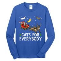 Cats For Everybody Christmas Cat Funny Xmas Santa Gift Tall Long Sleeve T-Shirt