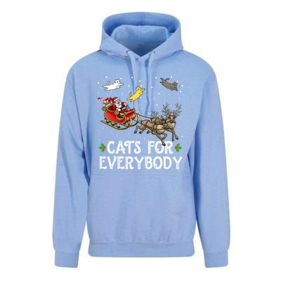 Cats For Everybody Christmas Cat Funny Xmas Santa Gift Unisex Surf Hoodie