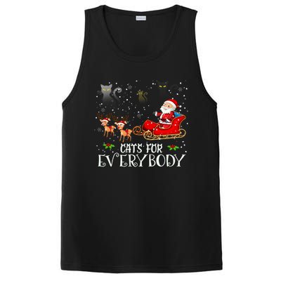 Cats For Everybody Christmas Cat Funny Xmas Santa Gift PosiCharge Competitor Tank