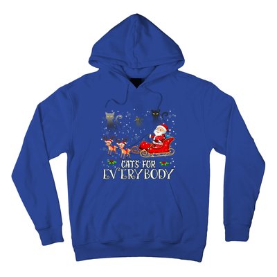 Cats For Everybody Christmas Cat Funny Xmas Santa Gift Hoodie