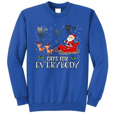 Cats For Everybody Christmas Cat Funny Xmas Santa Gift Sweatshirt