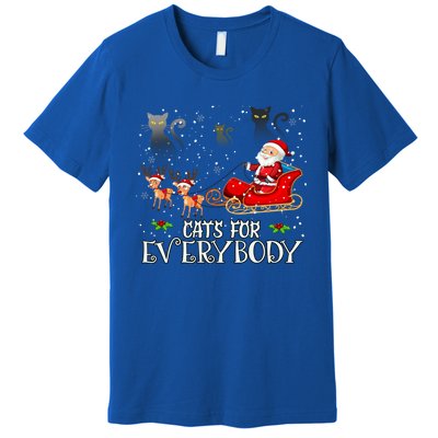 Cats For Everybody Christmas Cat Funny Xmas Santa Gift Premium T-Shirt