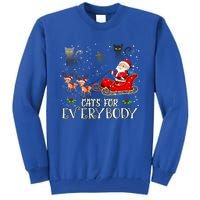 Cats For Everybody Christmas Cat Funny Xmas Santa Gift Tall Sweatshirt