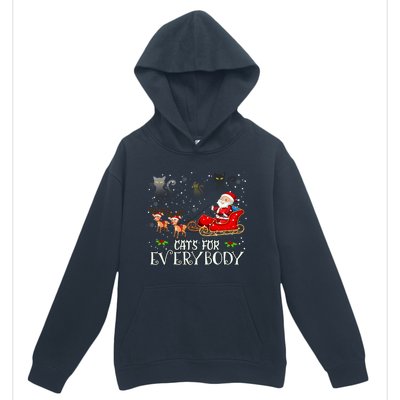 Cats For Everybody Christmas Cat Funny Xmas Santa Gift Urban Pullover Hoodie