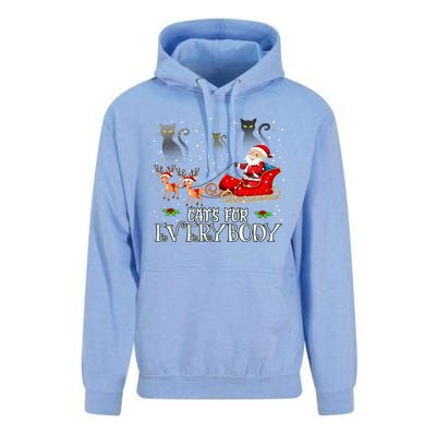 Cats For Everybody Christmas Cat Funny Xmas Santa Gift Unisex Surf Hoodie