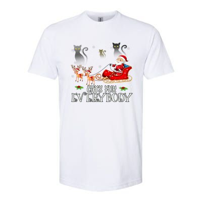 Cats For Everybody Christmas Cat Funny Xmas Santa Gift Softstyle CVC T-Shirt