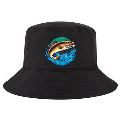 Catch Fish Eating Worm Funny Fishing Cool Comfort Performance Bucket Hat