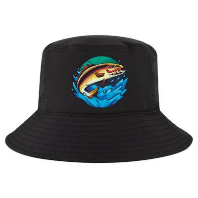 Catch Fish Eating Worm Funny Fishing Cool Comfort Performance Bucket Hat