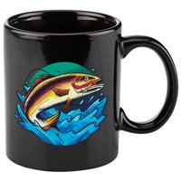 Catch Fish Eating Worm Funny Fishing 11oz C Handle Ceramic Mug