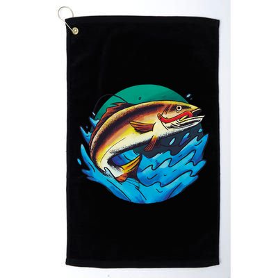 Catch Fish Eating Worm Funny Fishing Golf Towel
