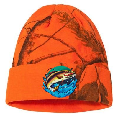 Catch Fish Eating Worm Funny Fishing Kati Licensed 12" Camo Beanie