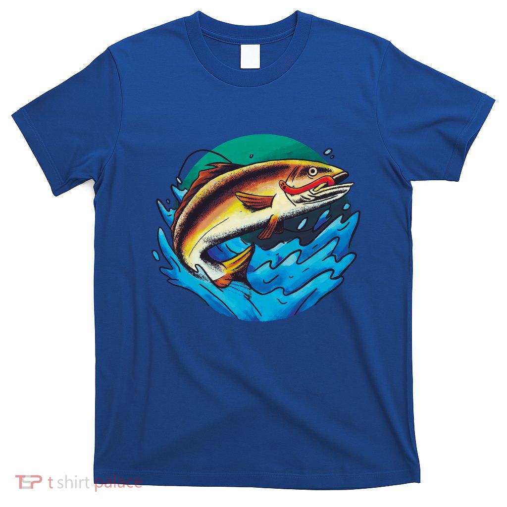 Catch Fish Eating Worm Funny Fishing T-Shirt