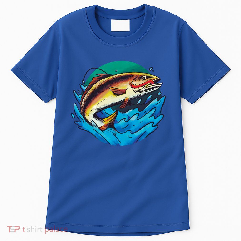 Catch Fish Eating Worm Funny Fishing Tall T-Shirt