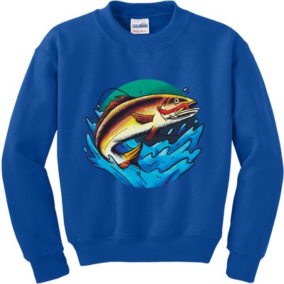 Catch Fish Eating Worm Funny Fishing Kids Sweatshirt