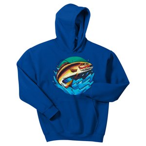 Catch Fish Eating Worm Funny Fishing Kids Hoodie