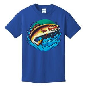 Catch Fish Eating Worm Funny Fishing Kids T-Shirt