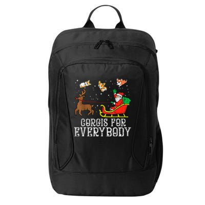 Corgis For Everybody Funny Xmas Christmas Corgi Dog Lover City Backpack