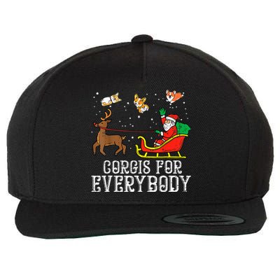 Corgis For Everybody Funny Xmas Christmas Corgi Dog Lover Wool Snapback Cap