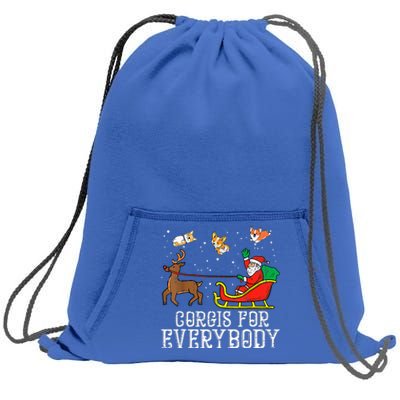 Corgis For Everybody Funny Xmas Christmas Corgi Dog Lover Sweatshirt Cinch Pack Bag