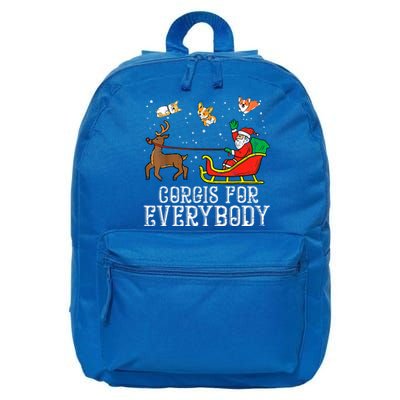 Corgis For Everybody Funny Xmas Christmas Corgi Dog Lover 16 in Basic Backpack