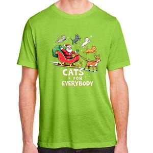 Cats For Everybody Christmas Cat Funny Xmas Santa Gift Adult ChromaSoft Performance T-Shirt