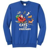 Cats For Everybody Christmas Cat Funny Xmas Santa Gift Sweatshirt