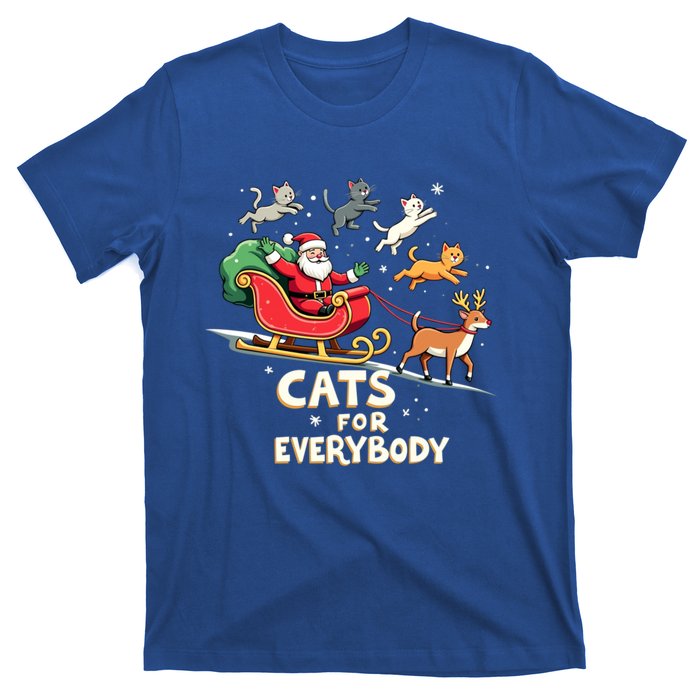 Cats For Everybody Christmas Cat Funny Xmas Santa Gift T-Shirt