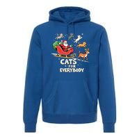 Cats For Everybody Christmas Cat Funny Xmas Santa Gift Premium Hoodie