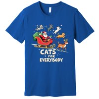 Cats For Everybody Christmas Cat Funny Xmas Santa Gift Premium T-Shirt