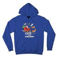 Cats For Everybody Christmas Cat Funny Xmas Santa Gift Tall Hoodie