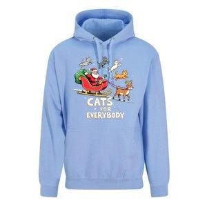 Cats For Everybody Christmas Cat Funny Xmas Santa Gift Unisex Surf Hoodie