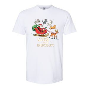 Cats For Everybody Christmas Cat Funny Xmas Santa Gift Softstyle CVC T-Shirt