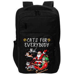 Cats For Everybody Christmas Cat Funny Xmas Santa Impact Tech Backpack