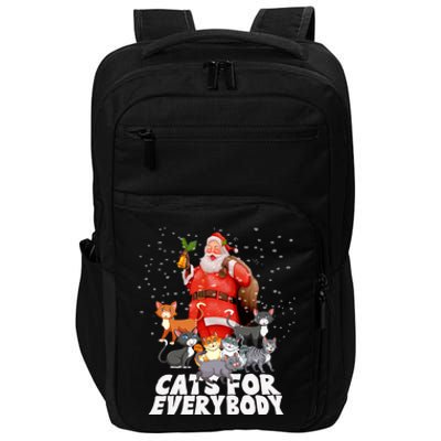 Cats For Everybody Christmas Cat Lover Cats For Everybody Funny Gift Impact Tech Backpack