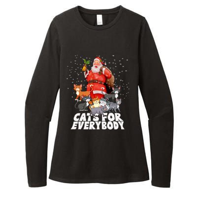 Cats For Everybody Christmas Cat Lover Cats For Everybody Funny Gift Womens CVC Long Sleeve Shirt