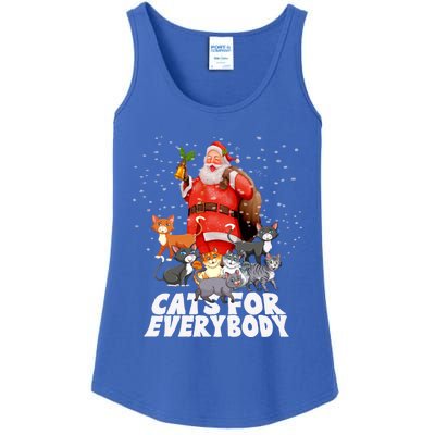 Cats For Everybody Christmas Cat Lover Cats For Everybody Funny Gift Ladies Essential Tank