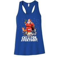 Cats For Everybody Christmas Cat Lover Cats For Everybody Funny Gift Women's Racerback Tank