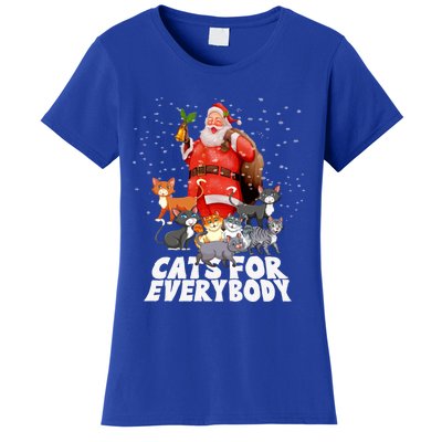 Cats For Everybody Christmas Cat Lover Cats For Everybody Funny Gift Women's T-Shirt