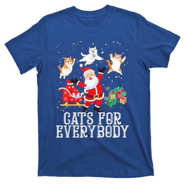 Cats For Everybody Christmas Cat Funny Xmas Santa Gift T-Shirt