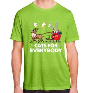 Cats For Everybody Christmas Cat Lover Funny Novelty Gift Adult ChromaSoft Performance T-Shirt