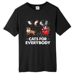 Cats For Everybody Christmas Cat Lover Funny Novelty Gift Tall Fusion ChromaSoft Performance T-Shirt