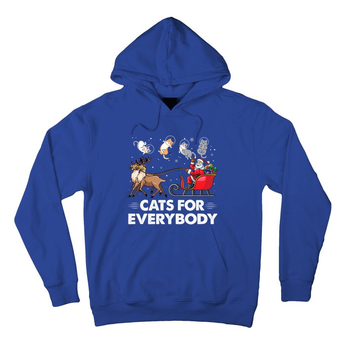 Cats For Everybody Christmas Cat Lover Funny Novelty Gift Hoodie