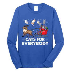 Cats For Everybody Christmas Cat Lover Funny Novelty Gift Long Sleeve Shirt