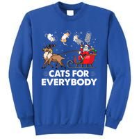 Cats For Everybody Christmas Cat Lover Funny Novelty Gift Sweatshirt