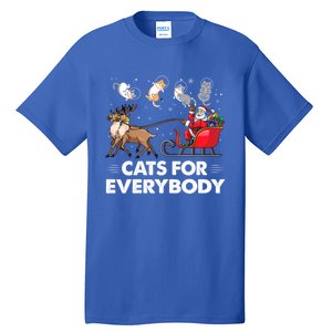 Cats For Everybody Christmas Cat Lover Funny Novelty Gift Tall T-Shirt