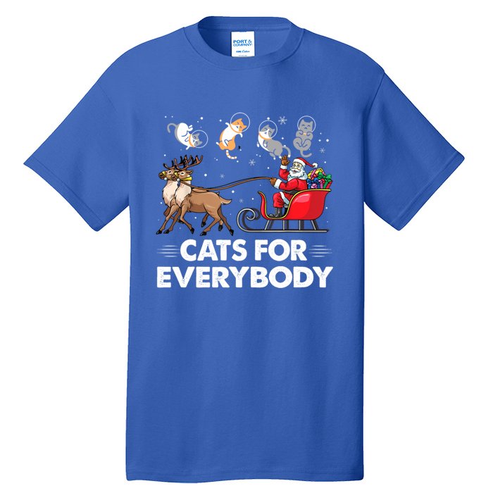 Cats For Everybody Christmas Cat Lover Funny Novelty Gift Tall T-Shirt